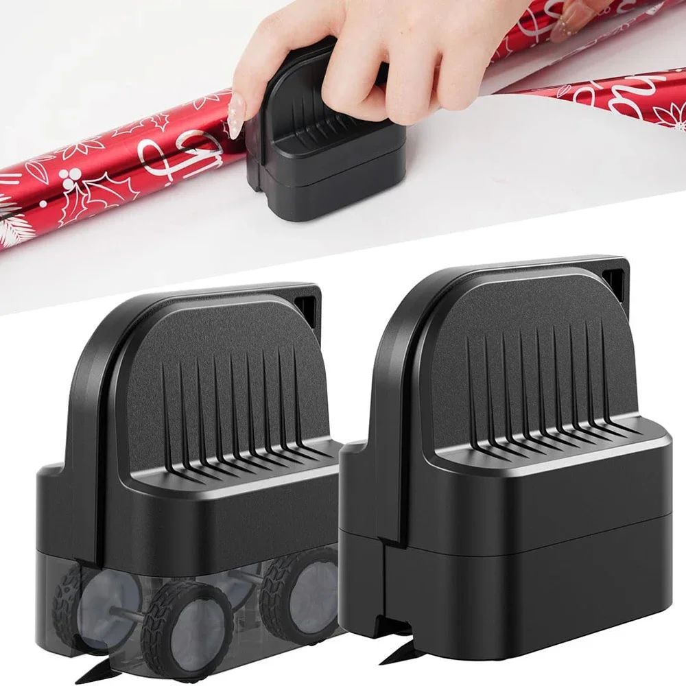 

Портативный резак для подарочной упаковочной бумаги с роликовым лезвием, инструмент для резки бумаги для упаковки на Рождество, день рождения и праздники