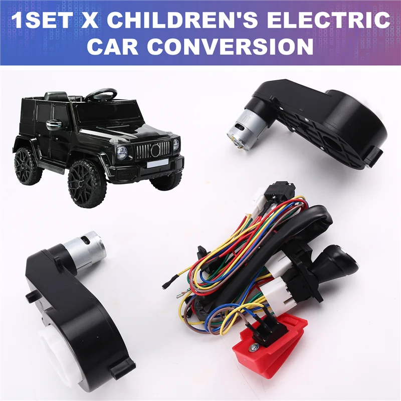 AS96-Children Electric Car DIY Modified Wires And Switch Kit, Kids Electric Car Ride On Accessories
