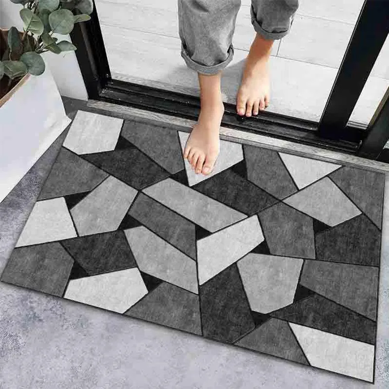 Anti-slip Entrance Door Mat Modern Super Absorbent Bathroom Home Floor Carpet Mat Hallway Floor Carpet Entrance