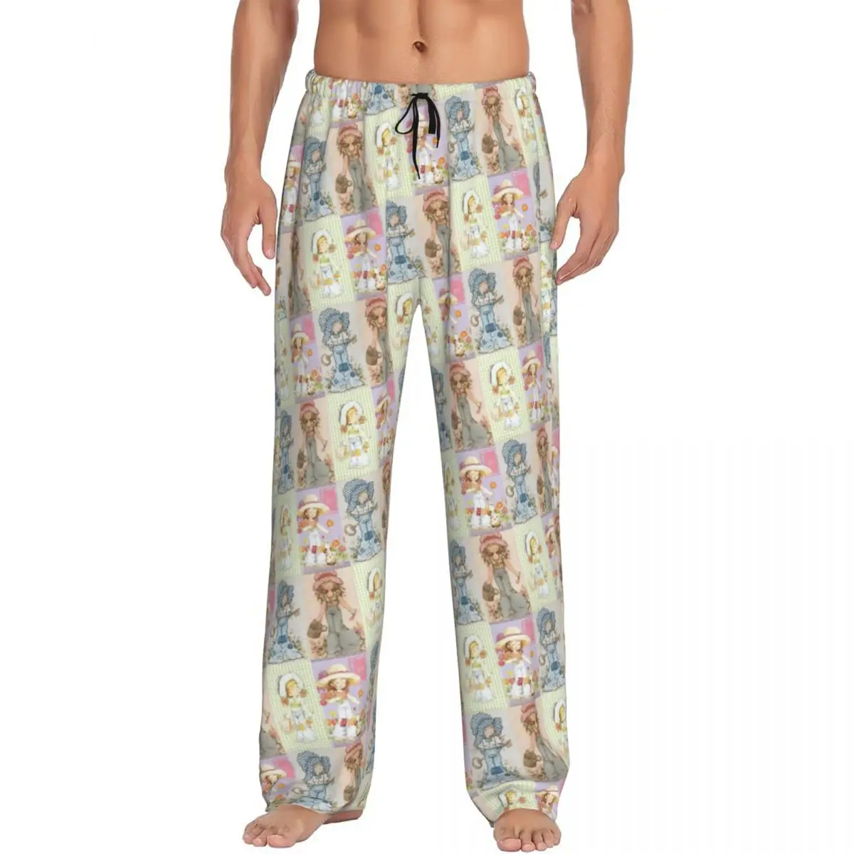 

Custom Print Men's Sarah Kay Cartoon Pajama Pants Children's Painter Sleepwear Sleep Lounge Bottoms with Pockets