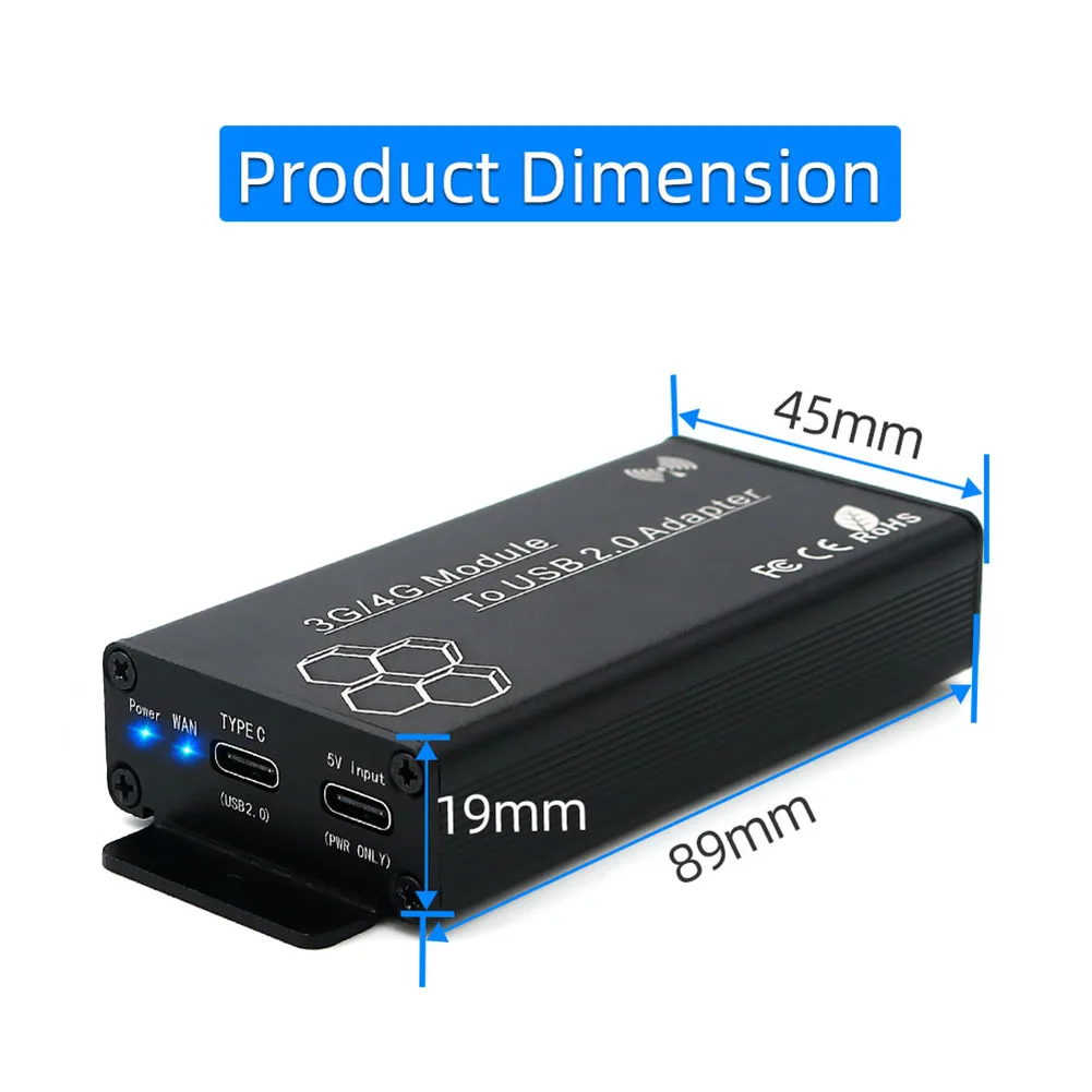 Scheda adattatore NGFF da M.2 a USB 2.0 tipo C con slot per scheda SIM per modulo WWAN/LTE