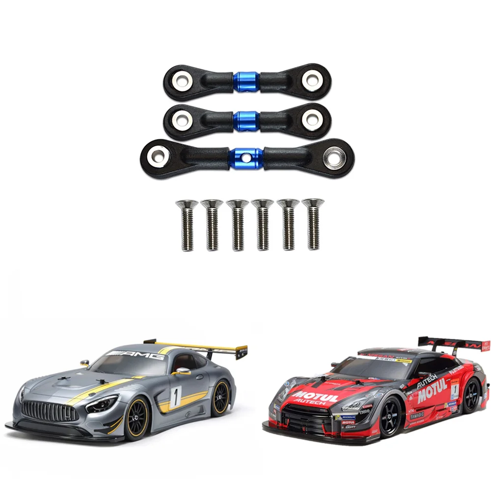 Asta Servo dell'asta di collegamento dello sterzo 3Pcs per Tamiya TT-02 TT-02T TT02 TT02T 1/10 parti di aggiornamento dell'automobile RC