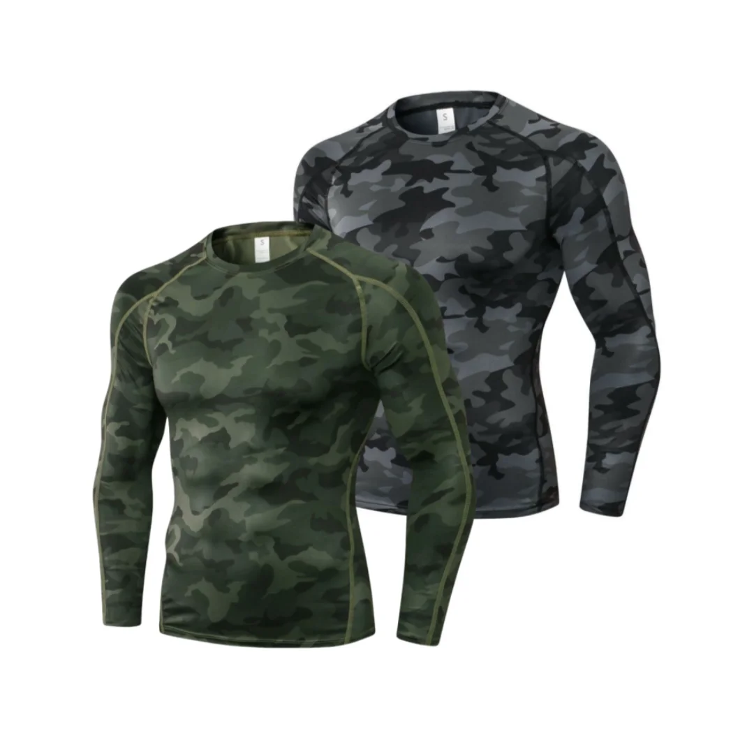 Mens Compression Shirts Long Sleeve Quick Dry for Workout Running Athletic Base Layer Moisture Wicking Activewear Sportswear