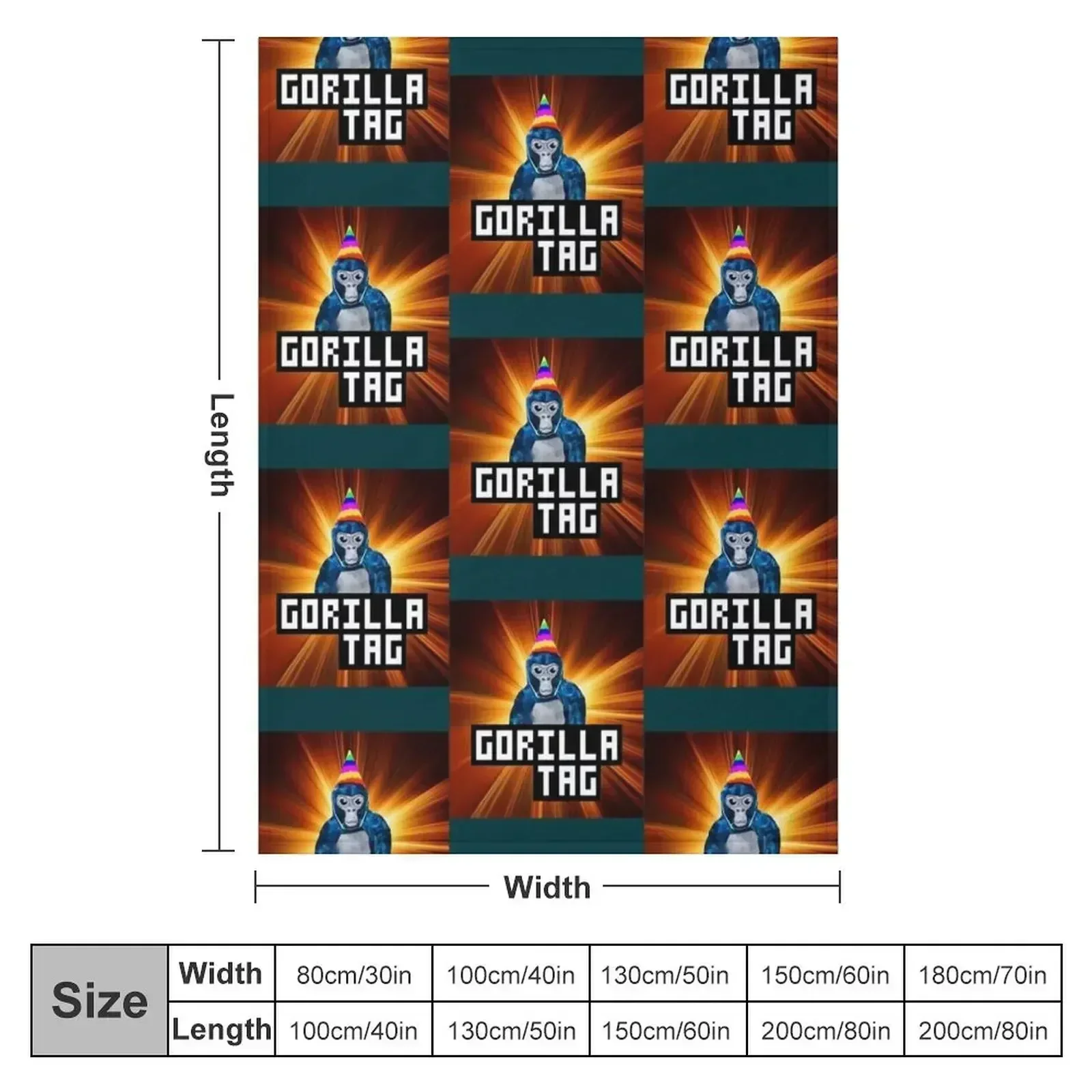 Gorilla Tag Birthday Fire Throw Blanket couch cozy soft plush fuzzy picnic outdoor blanket