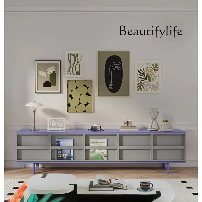 

Modern Simple TV Cabinet Small Apartment Home Living Room Nordic Light Luxury Audiovisual Cabinet