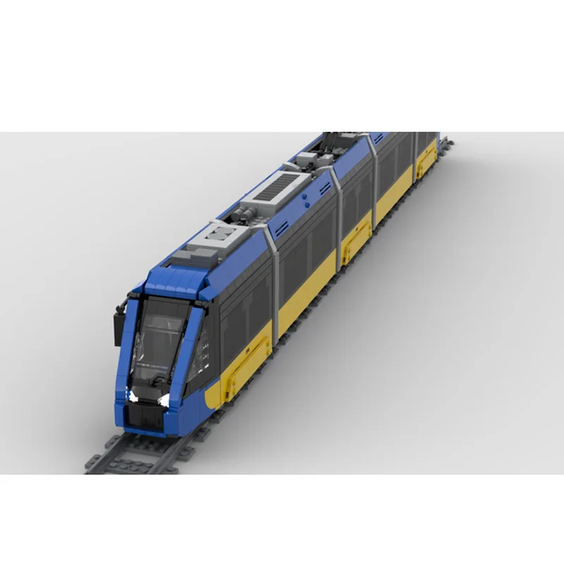 Building Blocks City Trains Model Turiny New Hitachied Tram MOC Bricks DIY Assemble Bricks Transportation Creative Toys Gifts