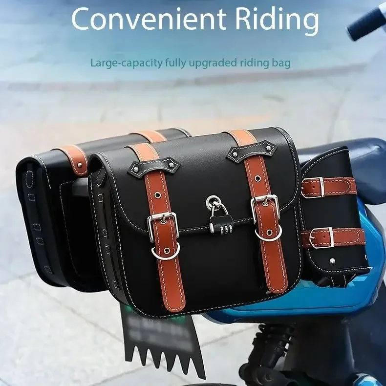 Universal Motorcycle Saddlebags Side Tool Pouch Luggage Storage Bags Saddle Bags Backseat Bag
