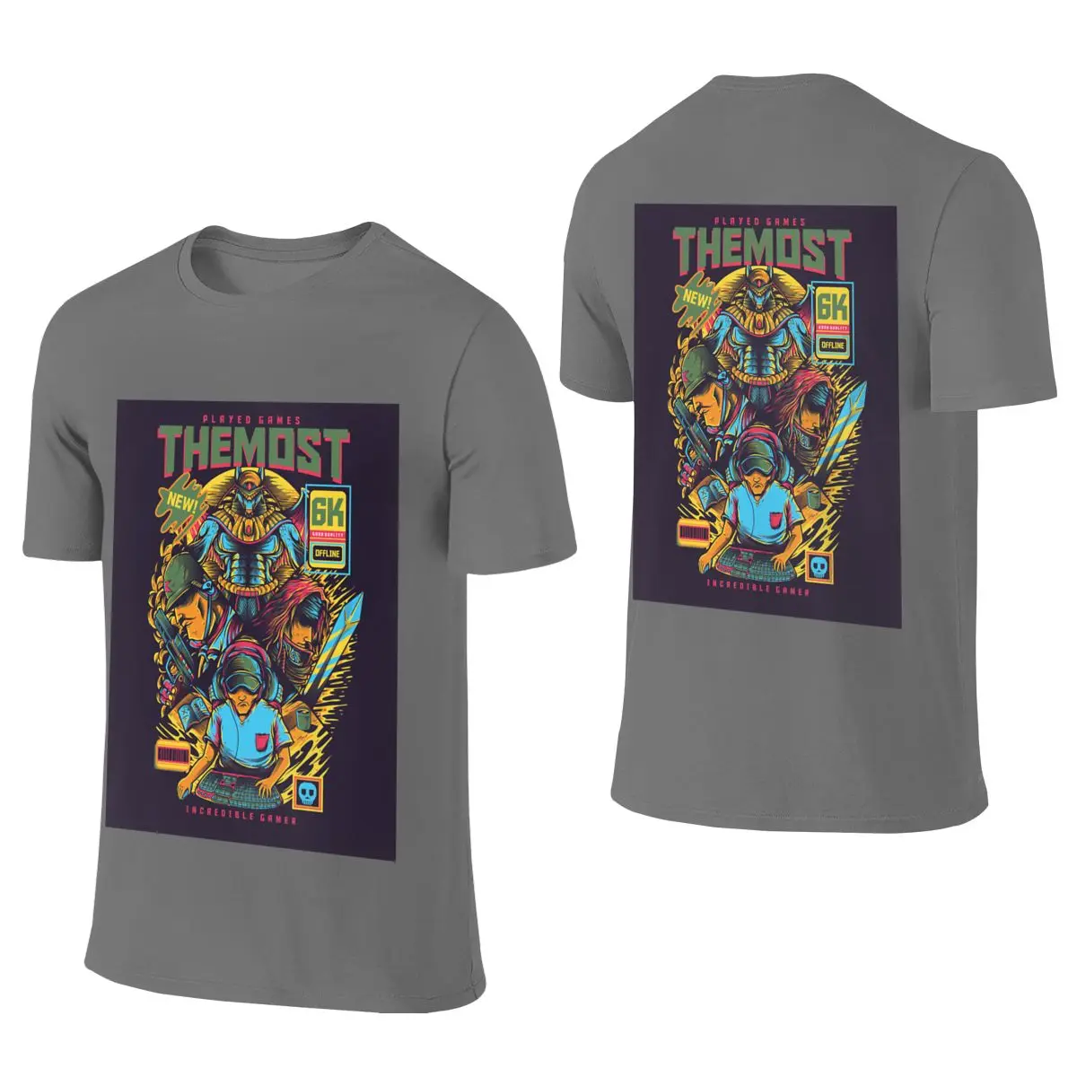 Most Played Games Instagram Style Reversible T-shirt Minimalist Street Style Rich Color Tees