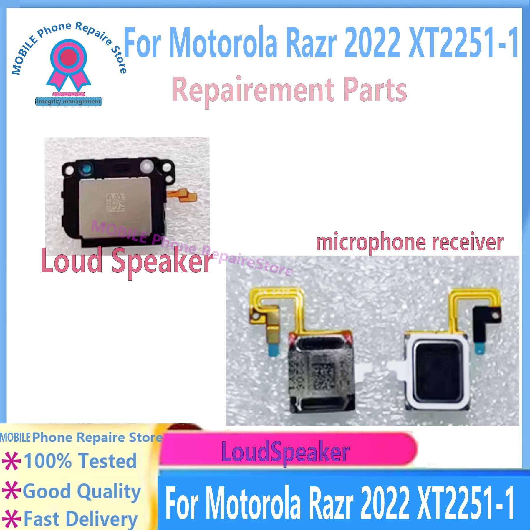 Original Good Loudspeaker Telephone receiver For Motorola Razr 2022 XT2251-1 Sound Bottom Buzzer Ringer Board Phone Flex Cable