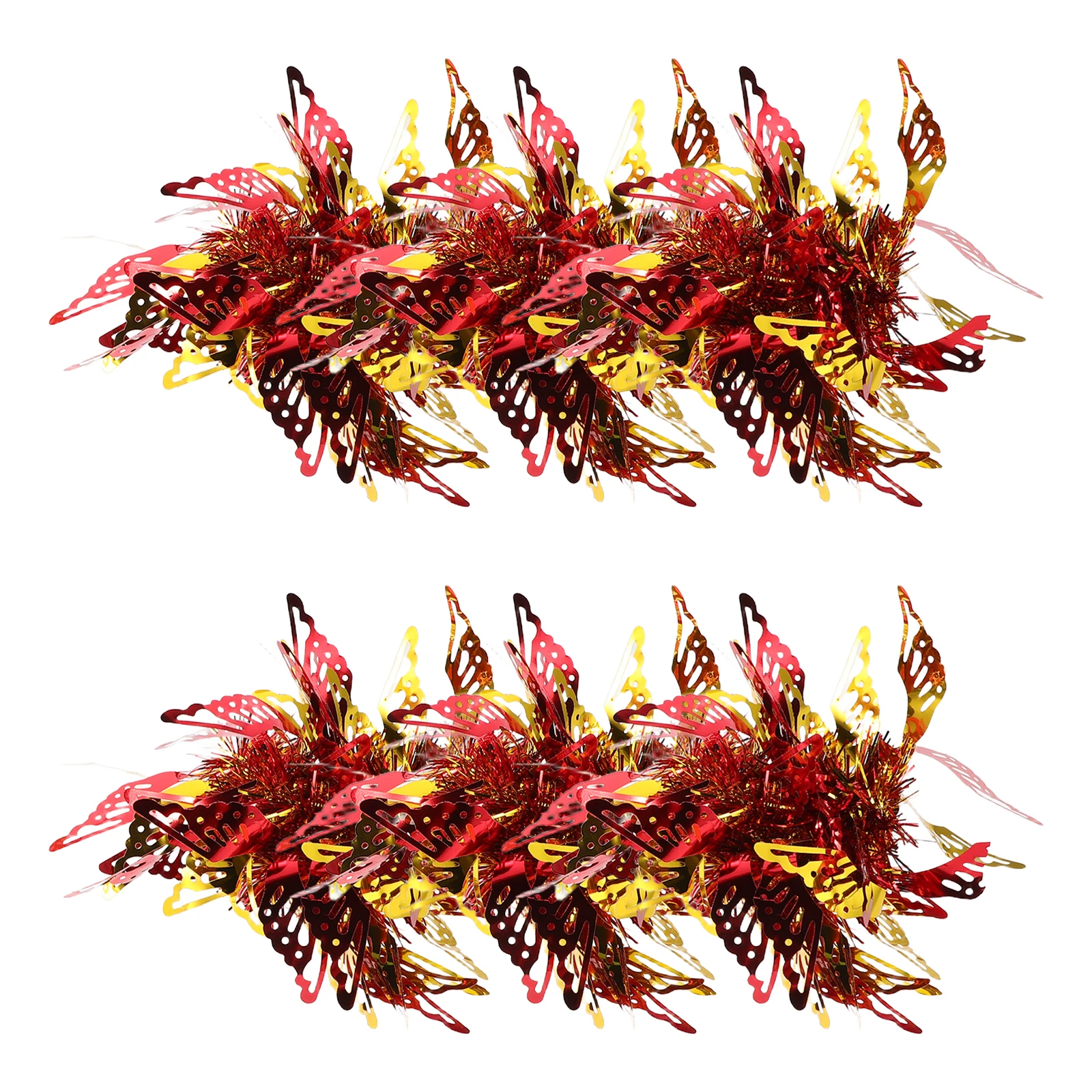 

6pcs Children'S Dance Hand Flowers Red Gold Pom Poms Lightweight Cheerleading Accessories For Kids Sports Coordination Props