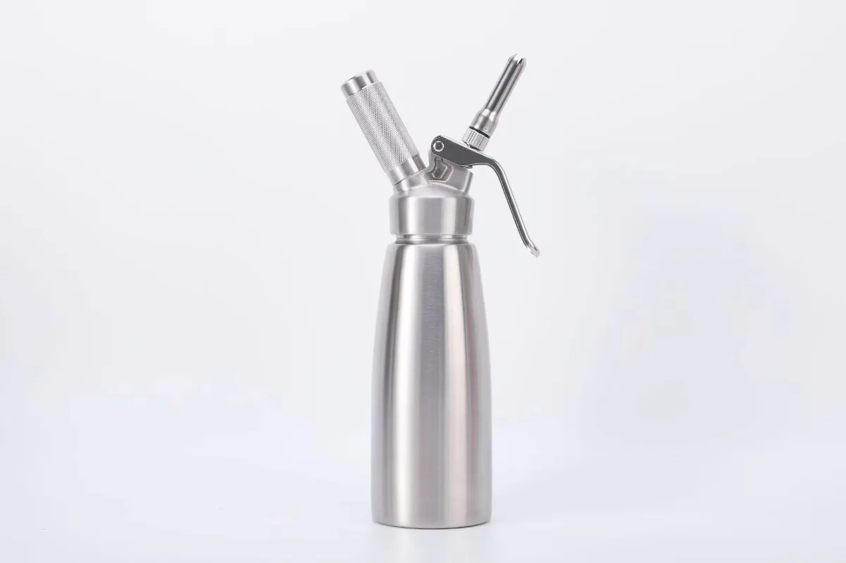 Hot Round Head DIY 500ml Aluminum Coffee Dessert Butter Cream Dispenser Whipped Creamer Foam Machine