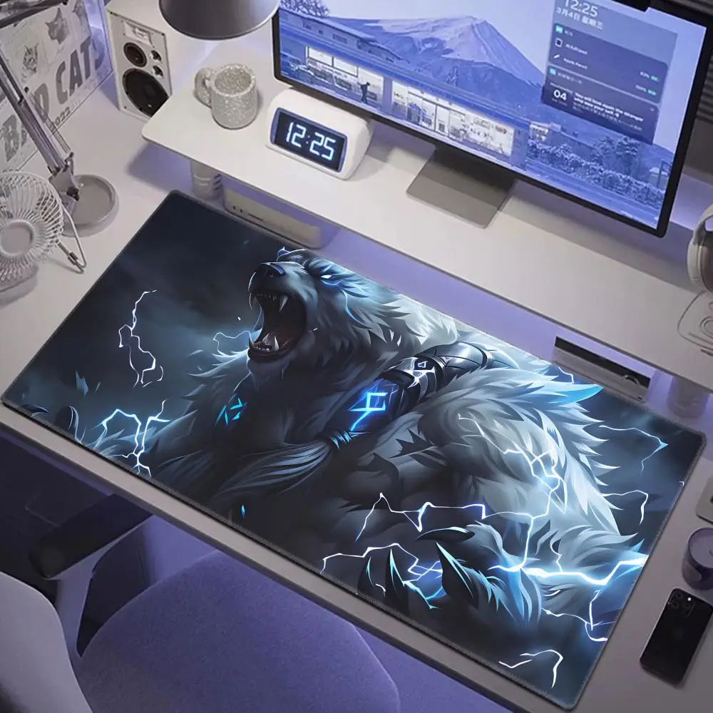 HYBXAXC Card Playmat with Magic Zone Game Mats Tabletop rug TCG Card Battles Commander Gaming Mousepad Duel Beginner Wolf Design