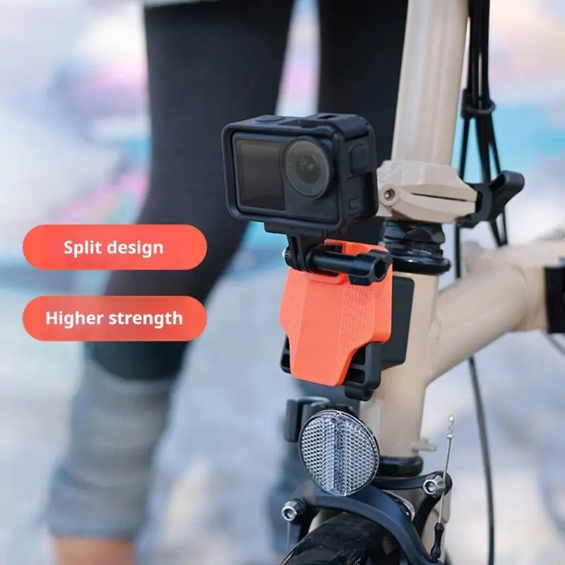 

Secure Camera Bracket Front Rack Adapter For Multiple Bikes For Smooth Riding and Recording HX5E