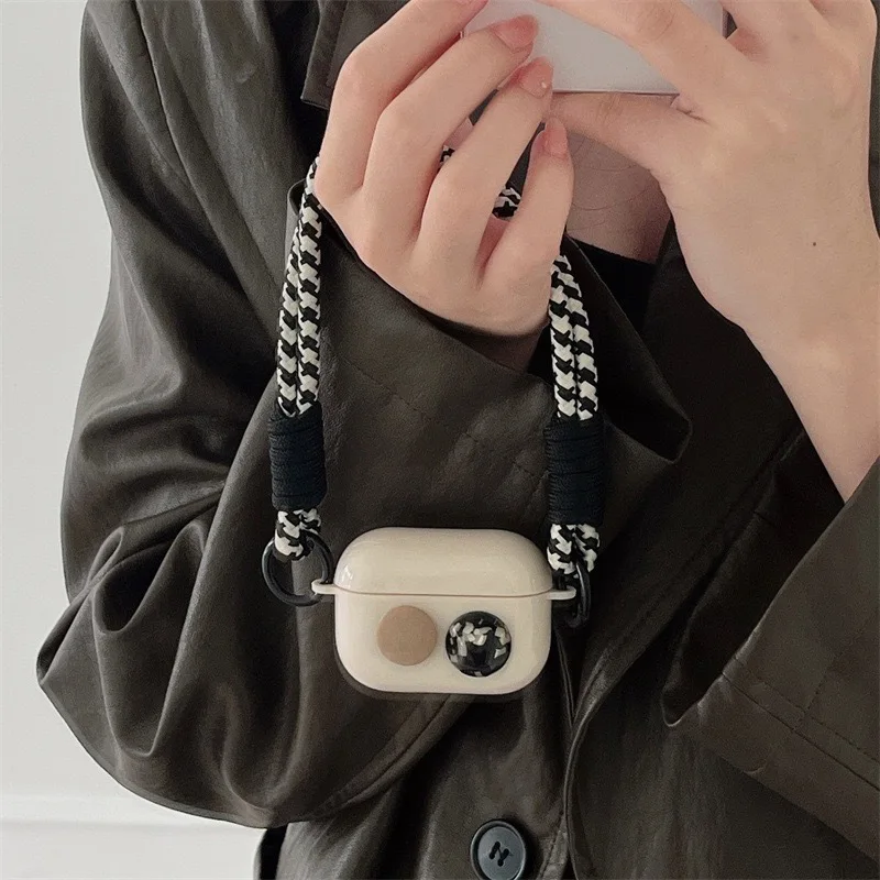 Picture 5: Fashion Gemstone Earphone Case For Airpods 4 Wireless Bluetooth Earphone Protect Case For Apple Airpods 3 Pro 2 with Lanyard
