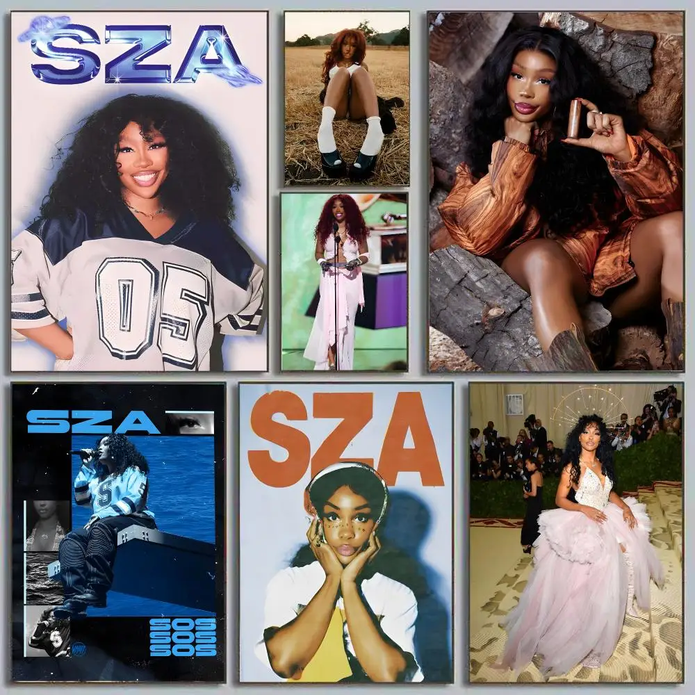 SZA Ctrl SOS Alt R&B TDE Vocalist Grammy Winner Painting Calligraphy Poster Eco-Friendly Decor Frameless Canvas
