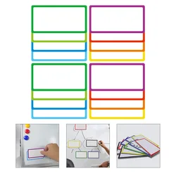 Multi-Função Nome Fita Magnética, Rótulos de Apagar Seco, Emblema Adesivos para Geladeira, Pet Sticky Note, Funcionários, 16 Pcs