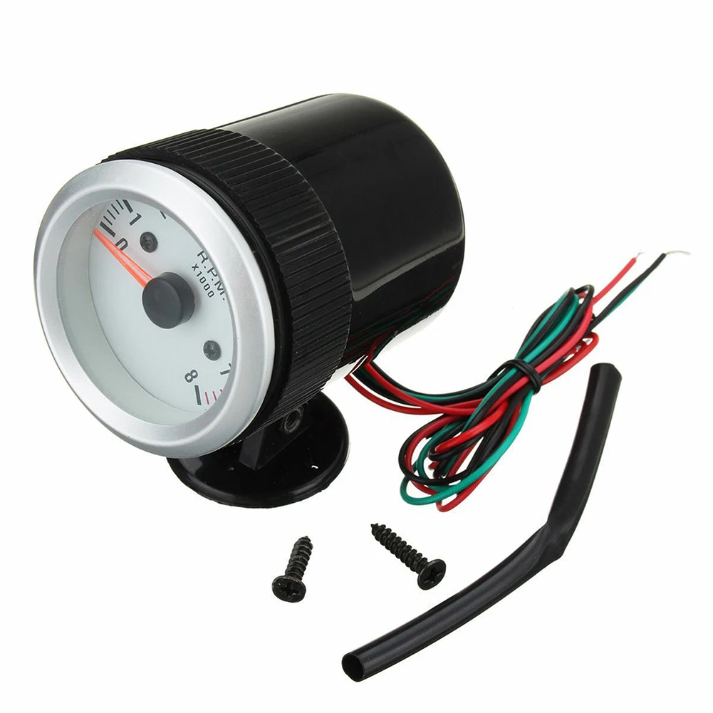 

Gauge Tachometer Car Motorcycle Accessories 000 RPM 12V 12V Petrol Vehicles 2 52mm 8 Auto Parts Blue Backlight