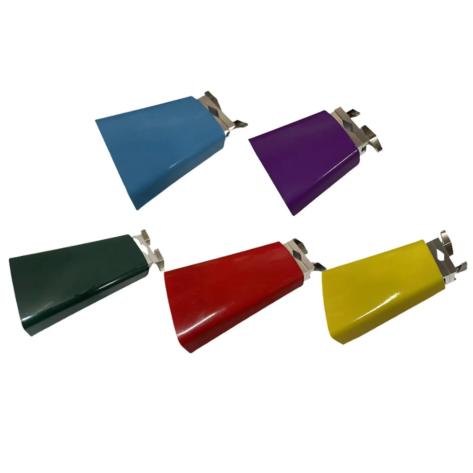 Hand Percussion Cowbell Portable Professional Cheering Bell Metal Cowbell for Baseball Party Birthday Sporting Events Drum Set