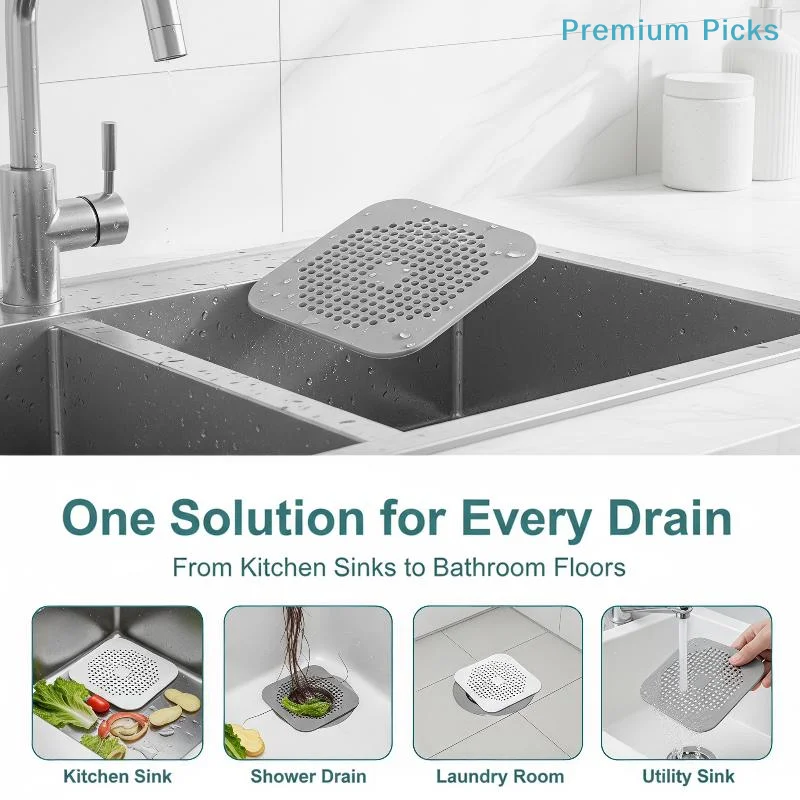 portable10PCS Easy Store Bathroom Hair Drain Strainer Anti-Blocking Sink Filter Suitable for Home Travel Bathtub Shower Use