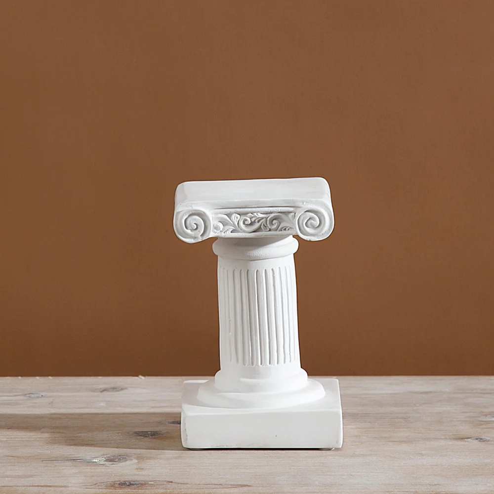 Nordic Resin Angel Figurine Roman Pillar Sculpture Home Ornament Desktop Decoration Classical Miniature Statue Art