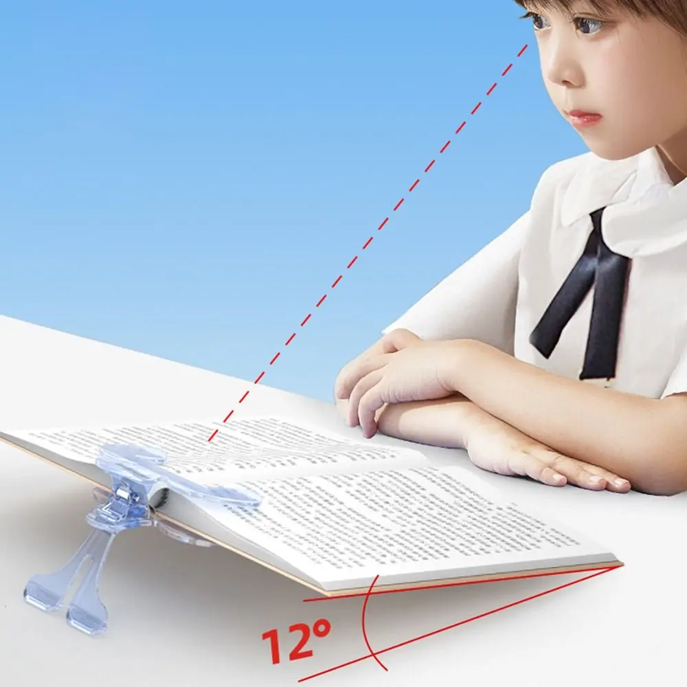 12° Support Angle Reading Aid Fixed Book Clip Visible Creative Book Page Holder Comfortable Portable Reading Book Marker Clip