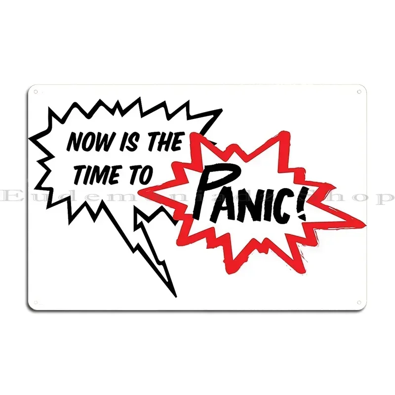 Time To Panic Metal Signs Design Kitchen Pub Plates Retro Printing Tin Sign Poster