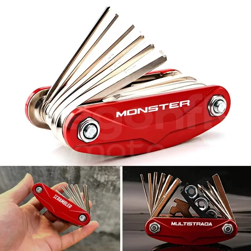 

For Ducati Scrambler 800 1100 Monster 696 796 821 1200 Multistrada V4 S Desert X Panigale Motorcycle Tool Repair Screwdriver Set