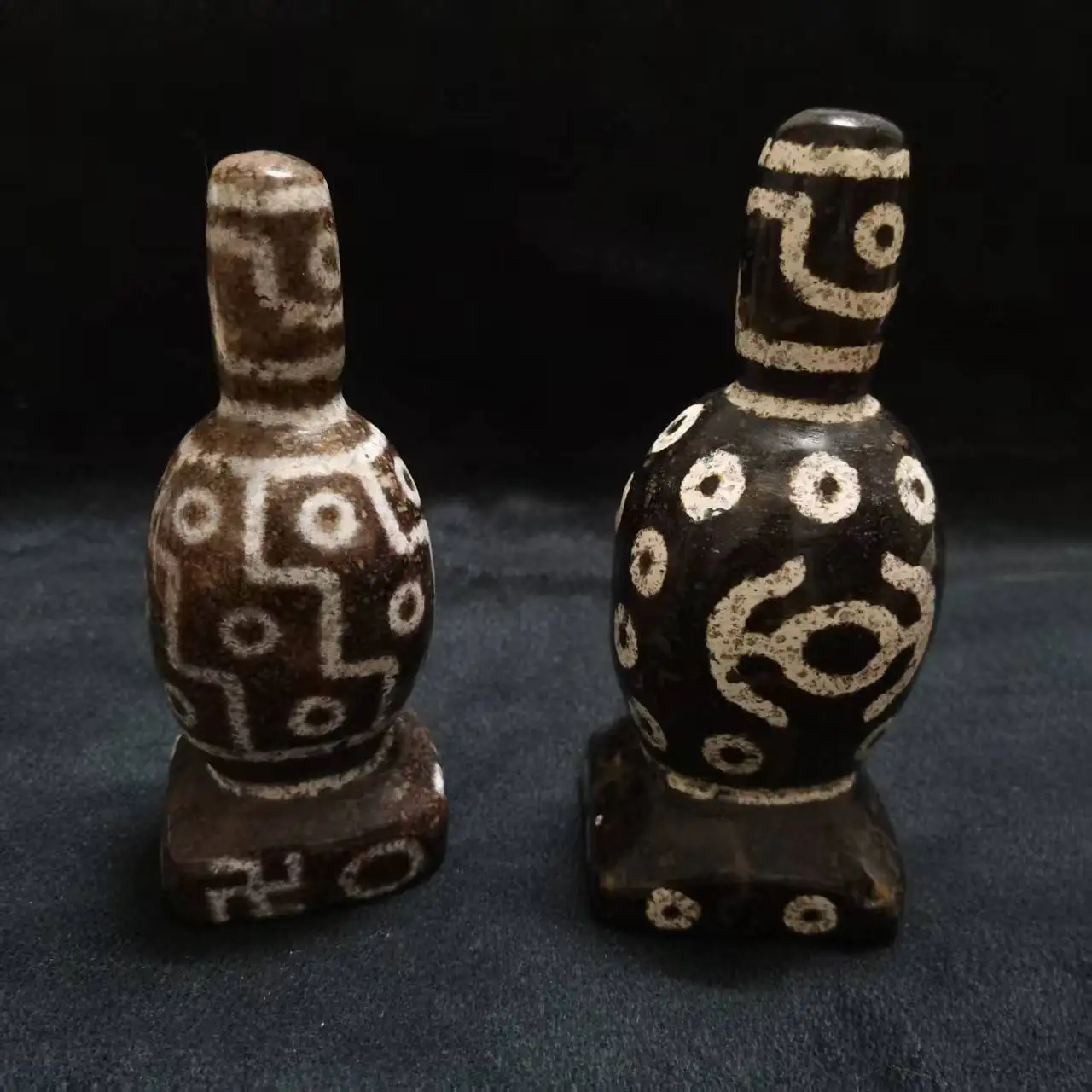 Treasure Tower Ornament Fengshui Decoratrion Tibetan dzi beads Sign 9 eyes Varjra Patterns natural stone High Quality