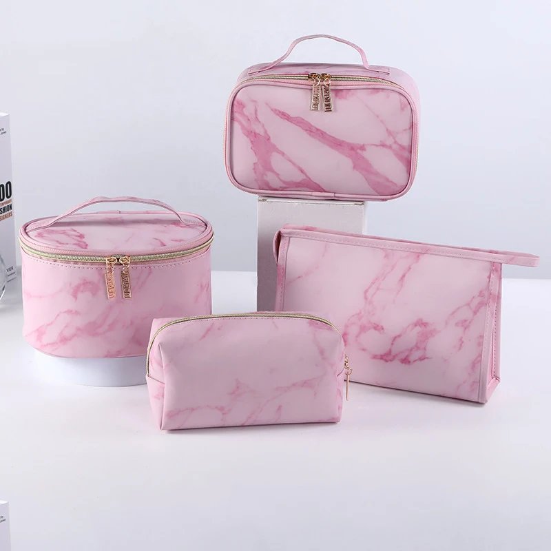 

Cosmetic Bag Large-capacity PU Marble Pattern Women Multifunction Toiletries Organize Storage Waterproof Makeup Case Makeup Tool