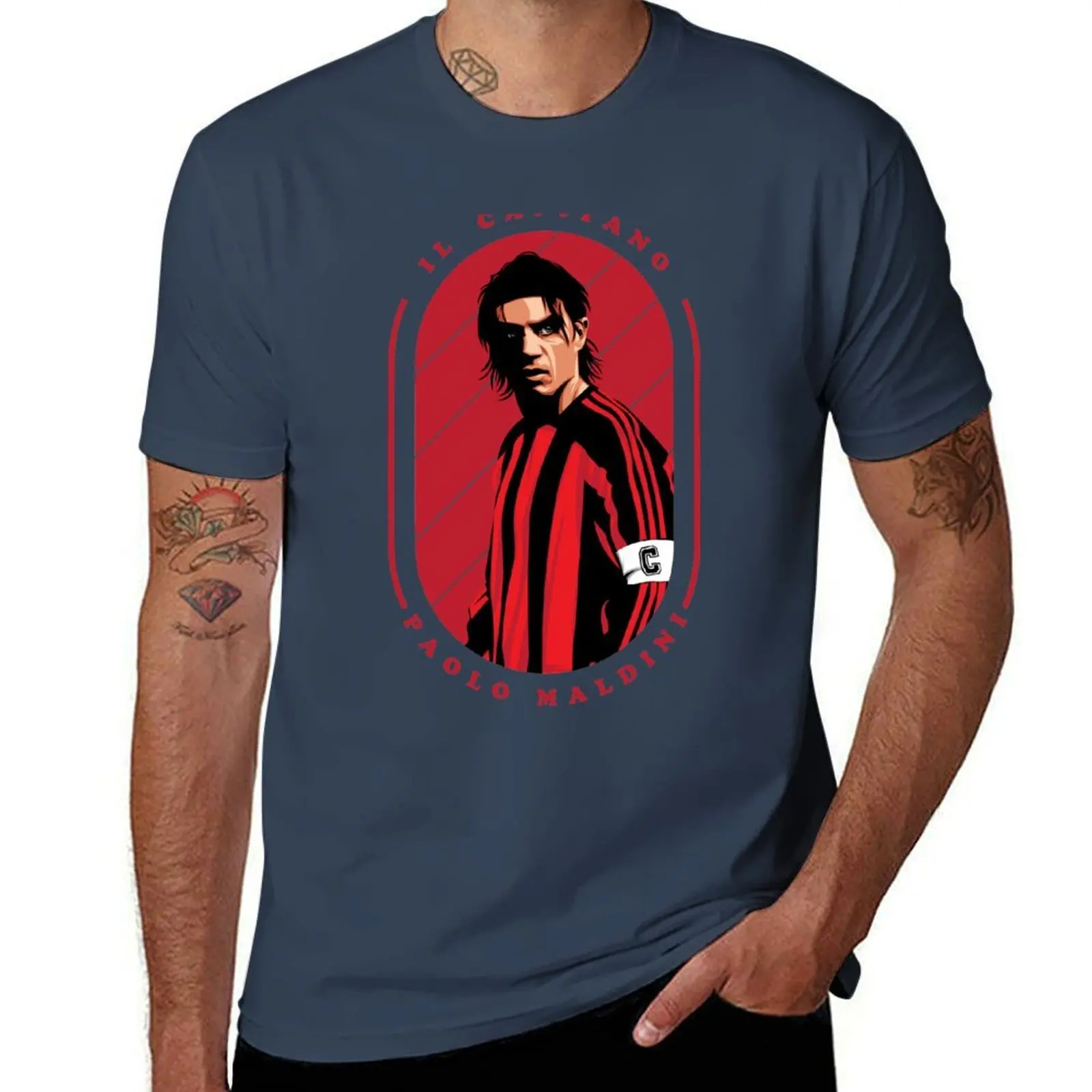 

Paolo Maldini T-Shirt man t shirt cotton high quality black cotton t-shirt plain for man package T-Shirt
