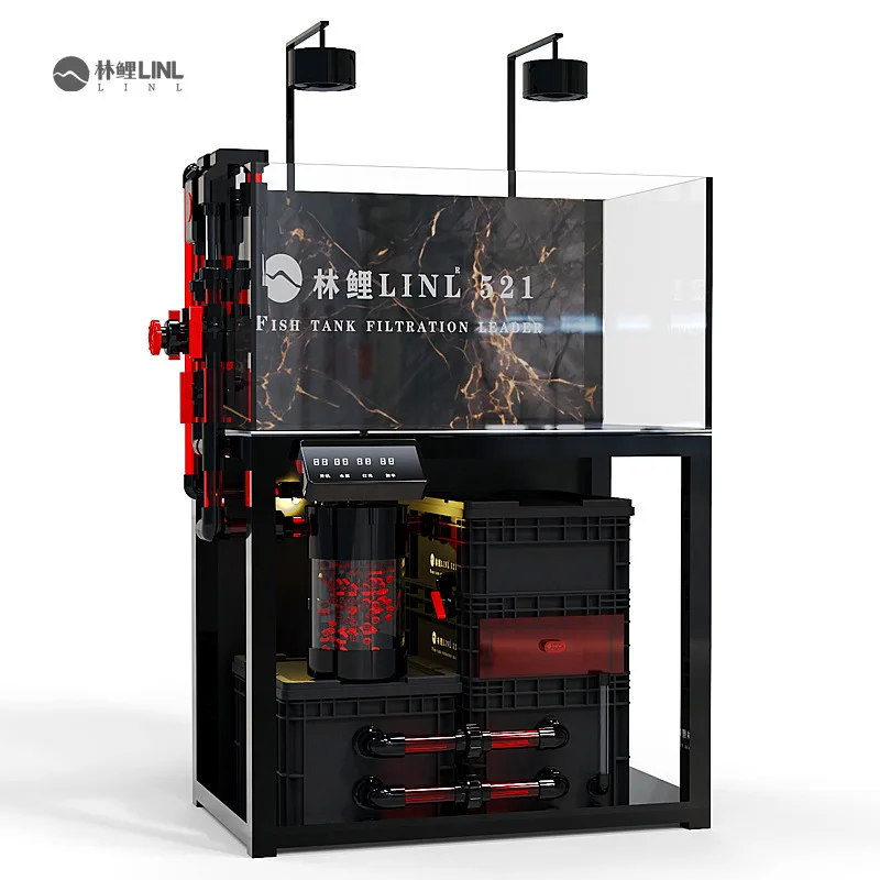 Industrial Style Aquarium Sump Filter Complete System, Siphon Sump with Fluidized Moving Bed Filter and Sedimentation Chamber