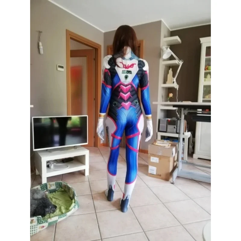 D. Va przebranie na karnawał DVA garnitur Zentai kobiety dziewczęta body Unitard kostiumy na Halloween js737