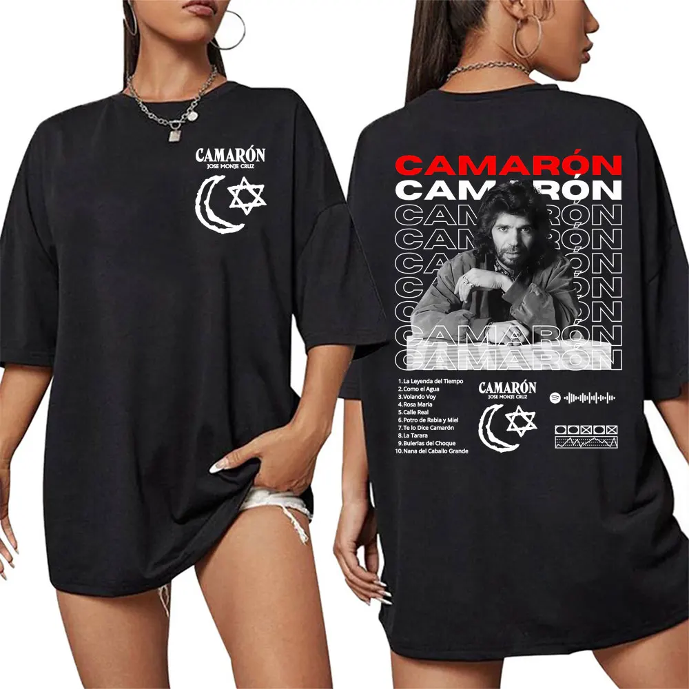 Camisetas con portada del álbum Rock Camaron De La Isla para hombre y mujer, camisetas Vintage a la moda, camisetas clásicas informales De gran tamaño, ropa de calle