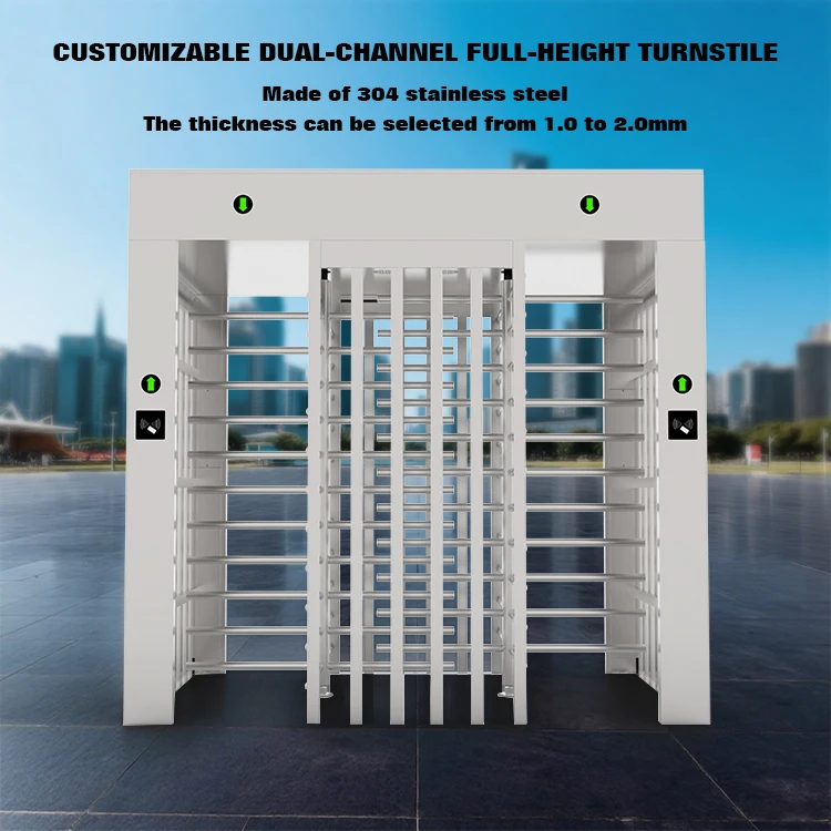 Automatic Security Turnstile Gate Pedestrian Entrance and Exit System  Strictly Controlled Full Height