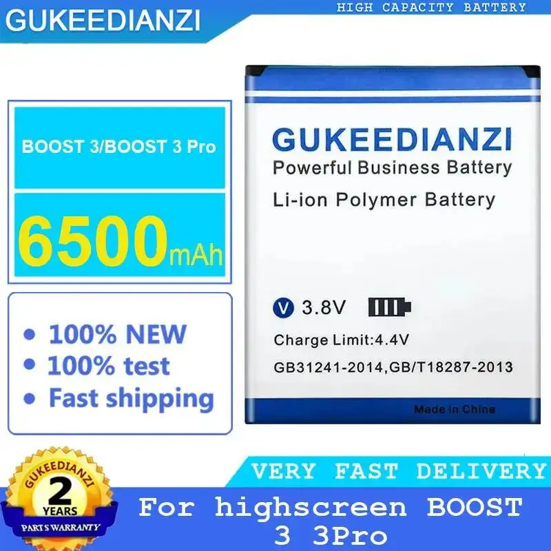 

For Highscreen Boost 3 3Pro Pro Premium Replacement 6500Mah Mobile Phone Battery