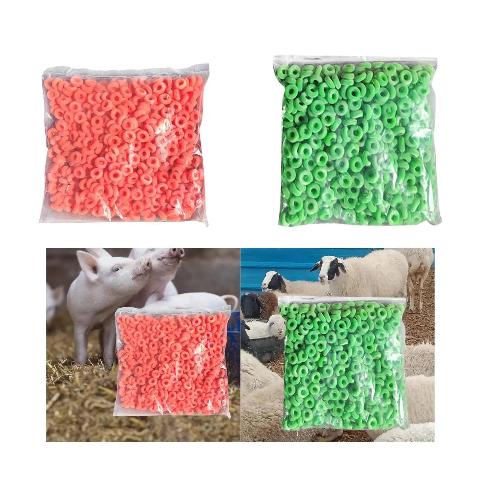 

50 шт. кастрационные ленты, хвостовые резинки для сельскохозяйственных животных, кастраторный инструмент, биндер для кастрации козла для овец, коровов, поросят, ягнят