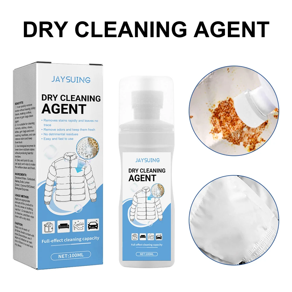 

Dry Cleaning Agent Down Jacket Coffee Oil Stain Remover Antioxidant Clothes Detergent Decontamination Wash-Free Laundry Cleaner