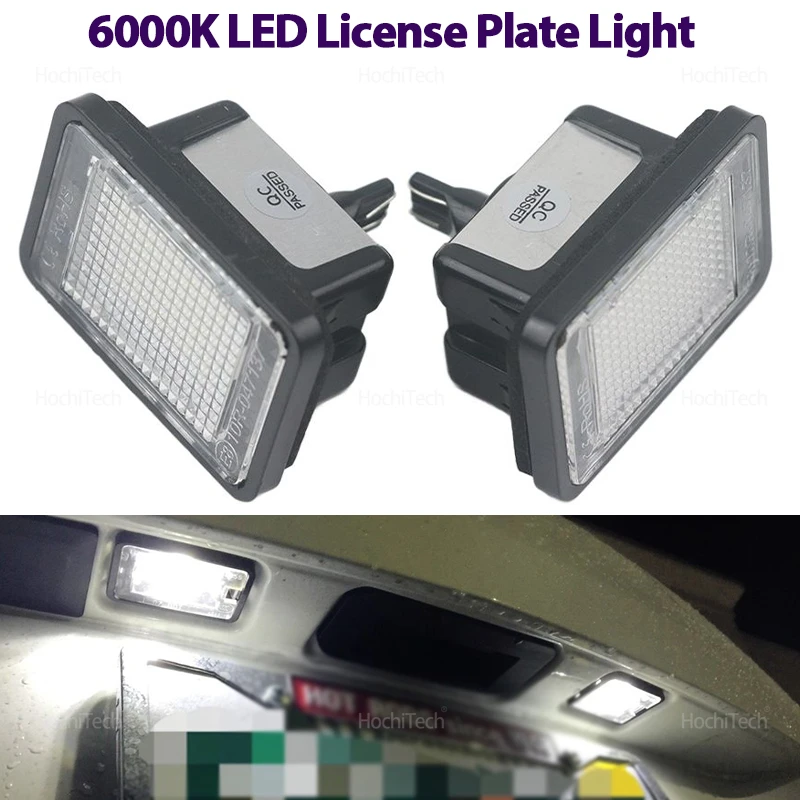 

2 шт. прочные белые светодиодные фонари заднего номерного знака Canbus для Mercedes Benz GLK X204 2007-2013, лампа номерного знака A2048200156