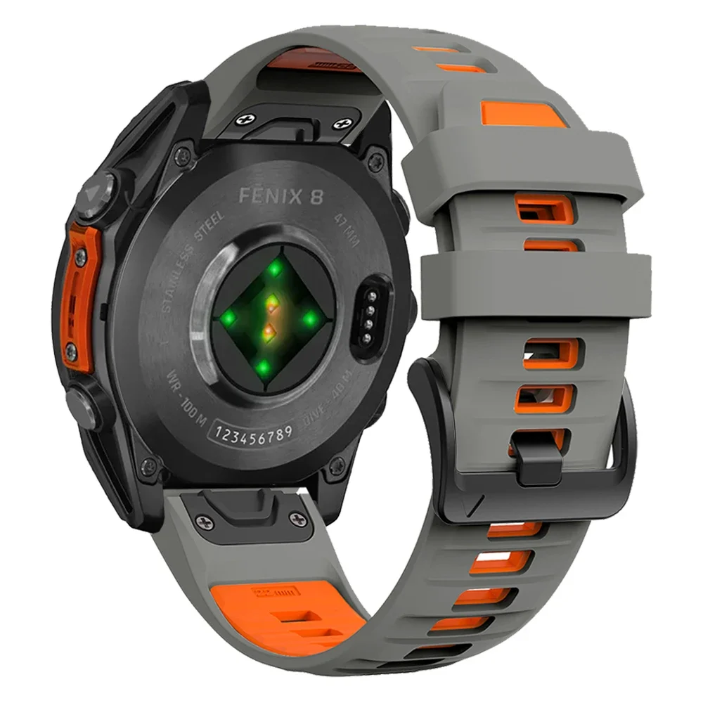 QuickFit-Correa de silicona para reloj inteligente, pulsera de 26mm y 22mm para Garmin Fenix 8, 47mm, 51mm, E, 7, 7X, Epix Pro, 6, 6X, 5X, Enduro 3, Fenix8