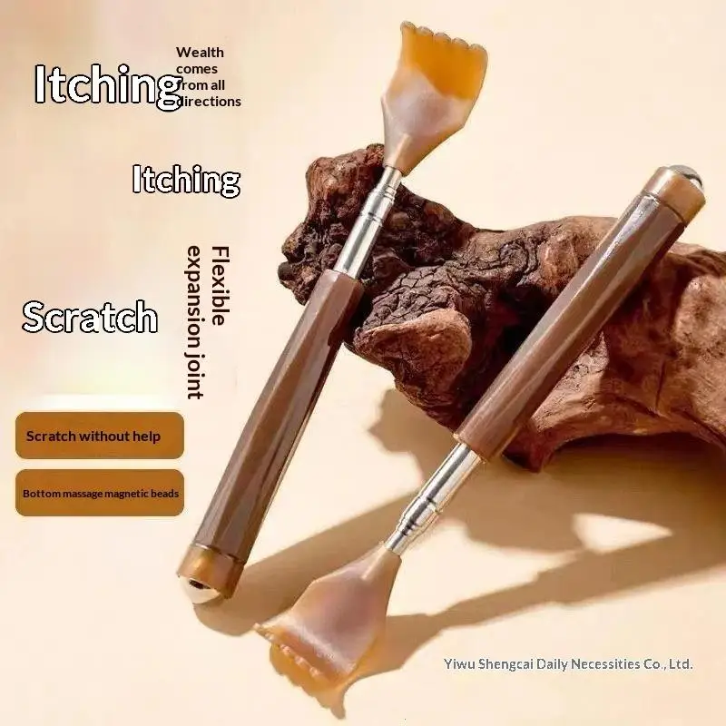 This Portable, Retractable Back Scratcher Features A 360-degree Rotating Massage Ball On The Handle.