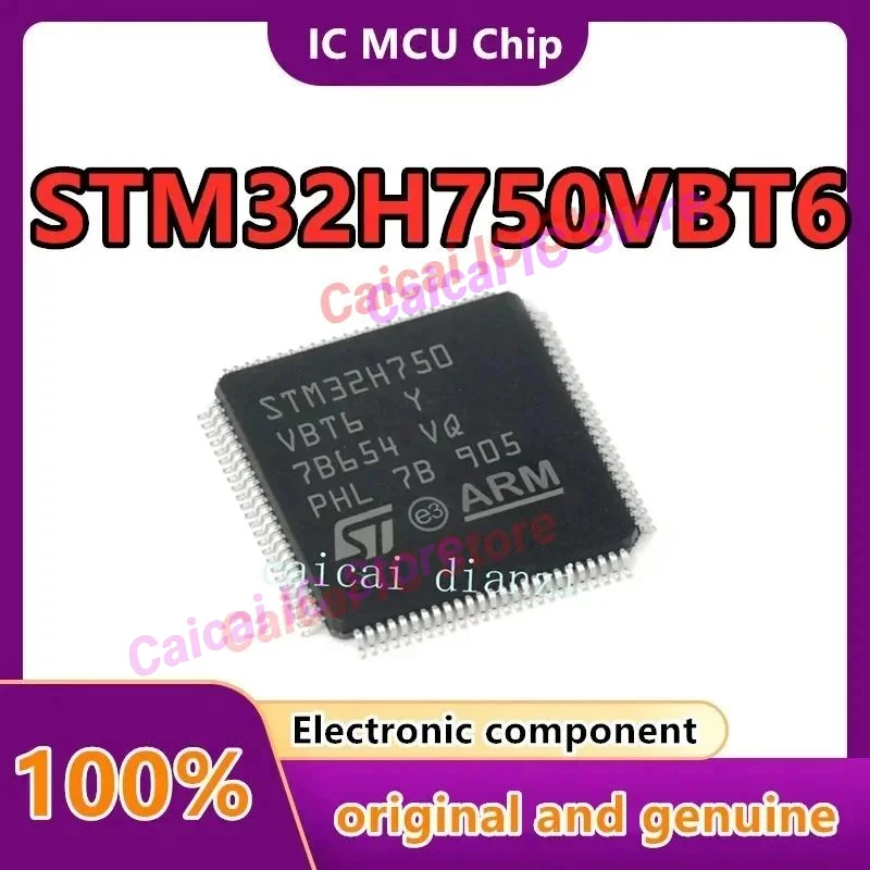 STM32H750 STM32H750VBT6 STM32 H750VB H750VBT6 LQFP-100 ARM Cortex-M7 32 بت متحكم MCU رقاقة IC تحكم جديد الأصلي
