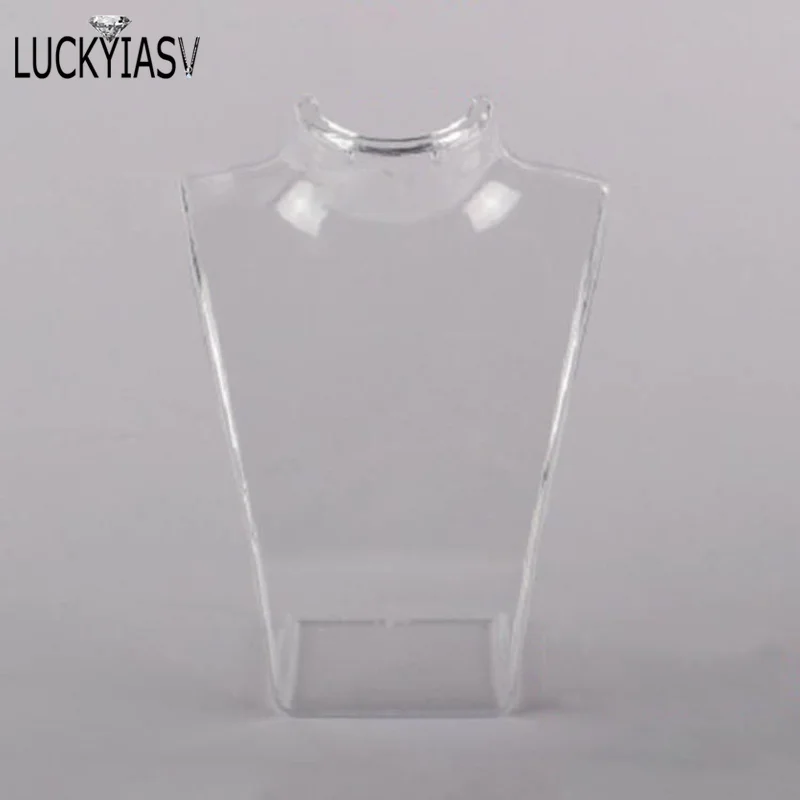 Acrylic Mannequin Necklace Display Bust Stand Jewelry Holder Rack for Necklaces Pendant Earrings Display Stand Shelf