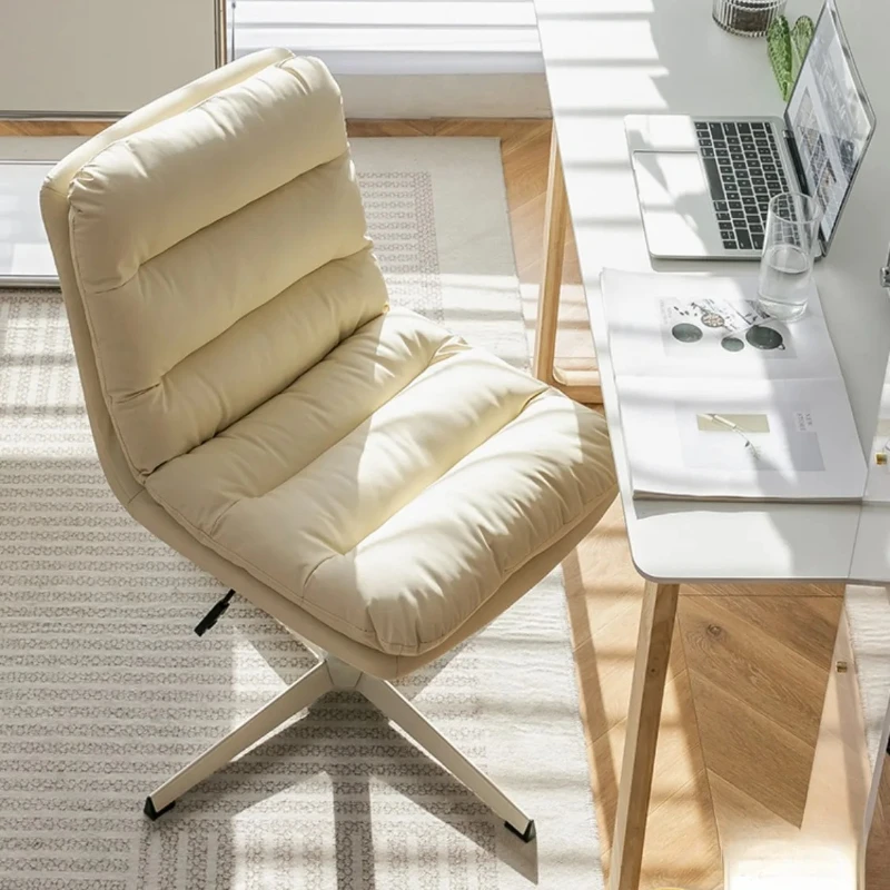 

Ergonomic Office Chair Adjustable Swivel Desk with Lumbar Support Study Chair for Bedroom/Makeup Height-Tilting Task