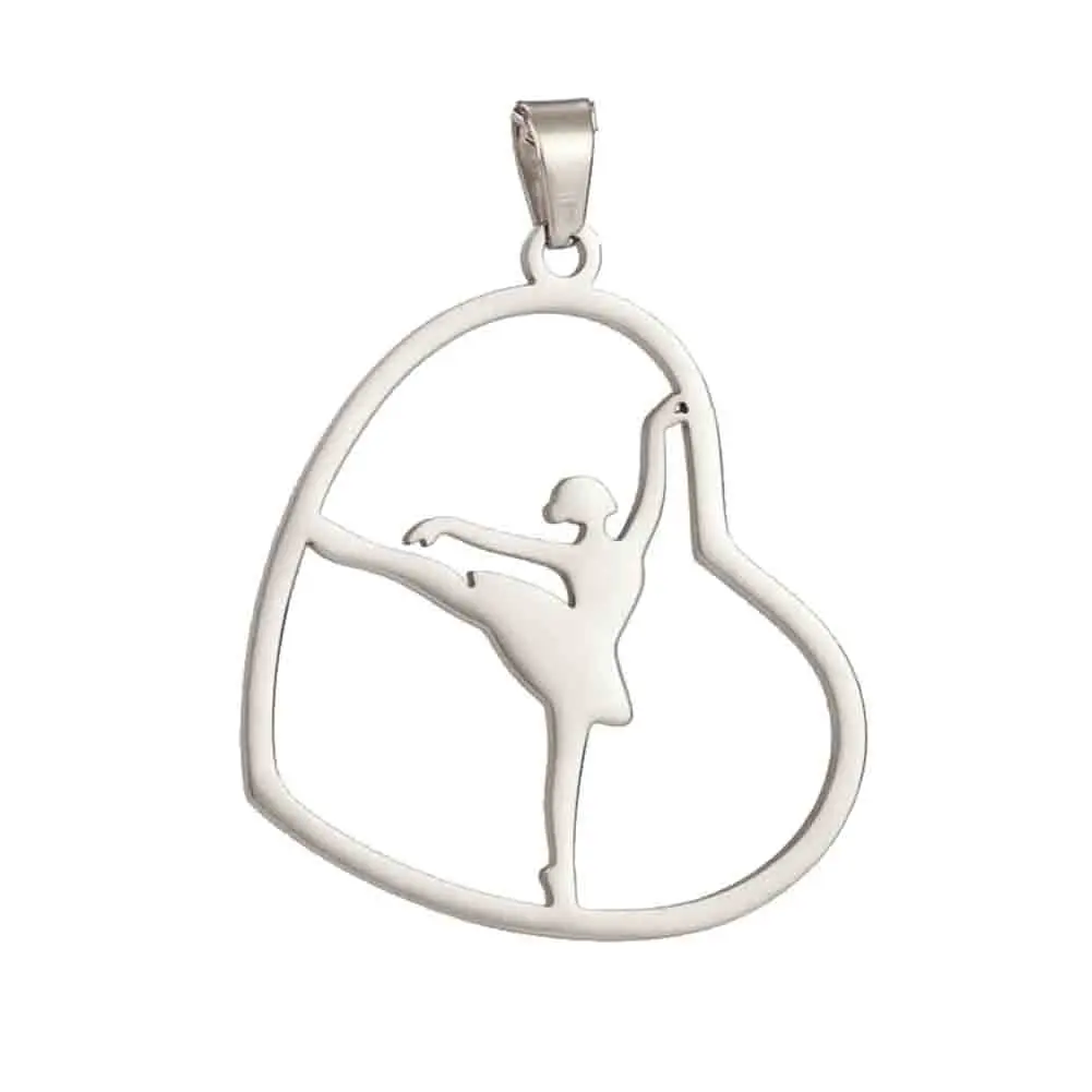 Kkjoy Mode Ballerina Tanzen Mädchen Anhänger für Frauen Edelstahl Schmuck Geburtstag Geschenk Großhandel – Detail 8