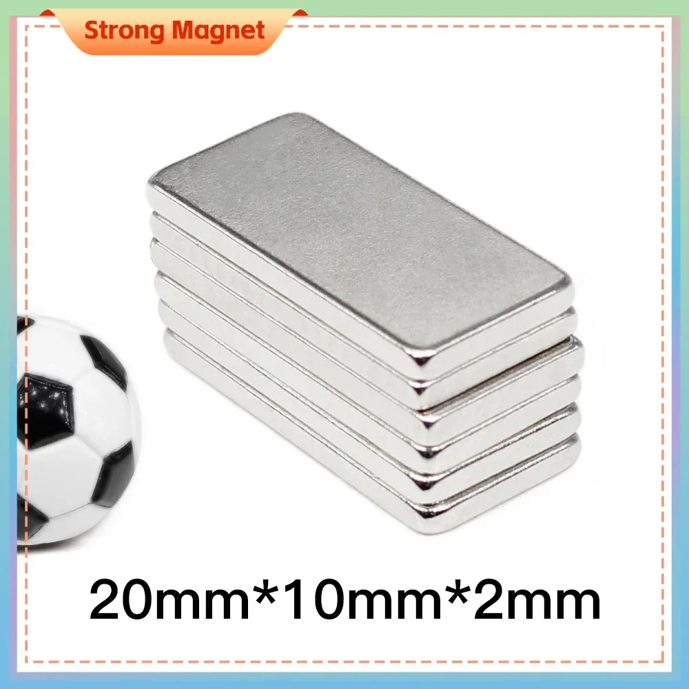 20x10x2mm NdFeB Rare Earth Magnet Block Rectangular Magnets 20x10x2mm N35 Permanent Neodymium Magnet 20*10*2 mm