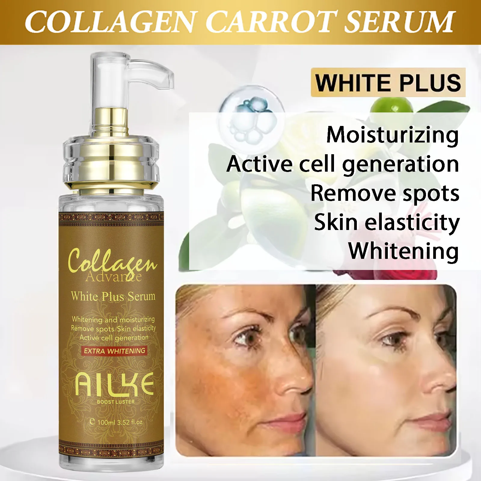 AILKE Collagen Skin Care, Perfect for Skin Lightening, Even Skin Tone, Remove Dark Spots, Stains, Hydration, For Men and Women