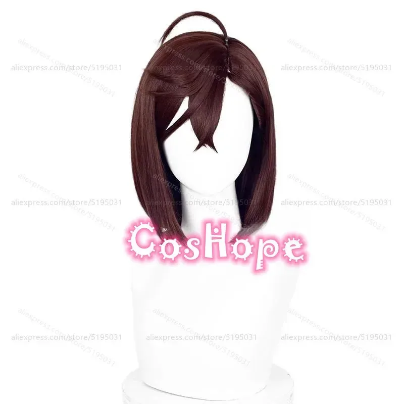 Momo Ayase Parrucca corta marrone scuro da 37 cm Parrucche sintetiche resistenti al calore per cosplay anime Halloweenx;3,v'6.f;9,