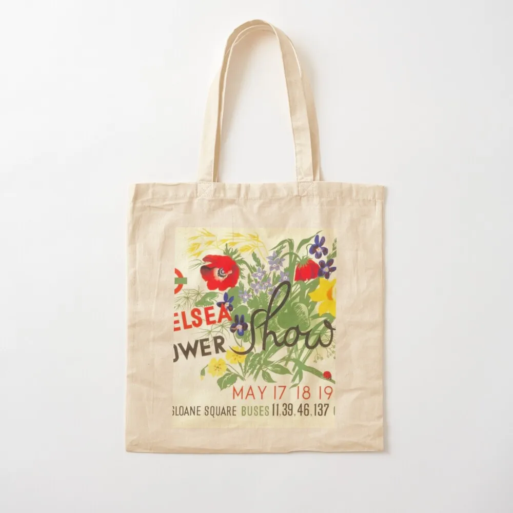 Chelsea Flower Show English Ad Tote Bag cute pouch bag shopping bag Gift Canvas Tote