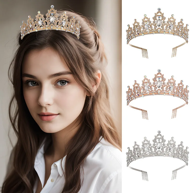 

Fashion Bride Crown Headwear Crown Birthday Hair Accessories for Women