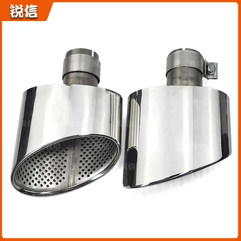 

Suitable for Audi RS a3a4la5a6la7 modified rsr8 oval black mouth carbon fiber AK solder-free tail throat car